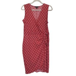 Banana Republic Faux Wrap Geometric Midi Dress